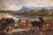 Ferdinand Victor Eugene Delacroix Ovid among the Scythians oil painting